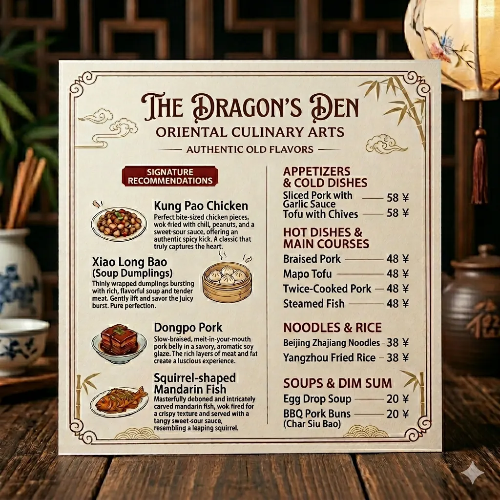 Menu after